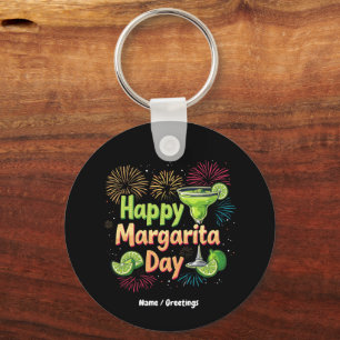 Happy National Margarita Day Celebrations Key Ring