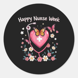 Happy National Nurses Week 2025 - Nurses Week Cute Classic Round Sticker