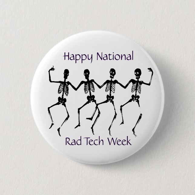 Happy National Rad Tech Week 6 Cm Round Badge (Front)