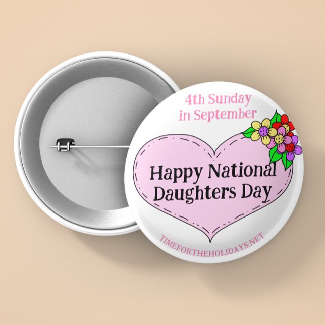 Happy National Sisters Day  6 Cm Round Badge (Creator Uploaded)