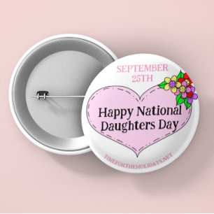 Happy National Sisters Day - September 25th 6 Cm Round Badge