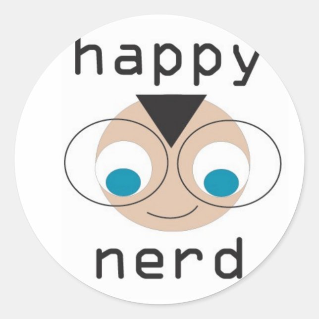 happy nerd stickers (Front)