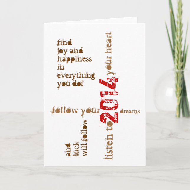 happy new 2014 year card (Front)