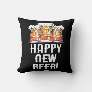 HAPPY NEW BEER! New Year's Eve Party Drinking Cushion