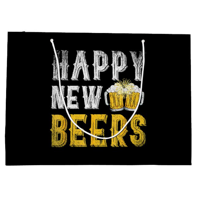 Happy New Beers Party Large Gift Bag (Back)