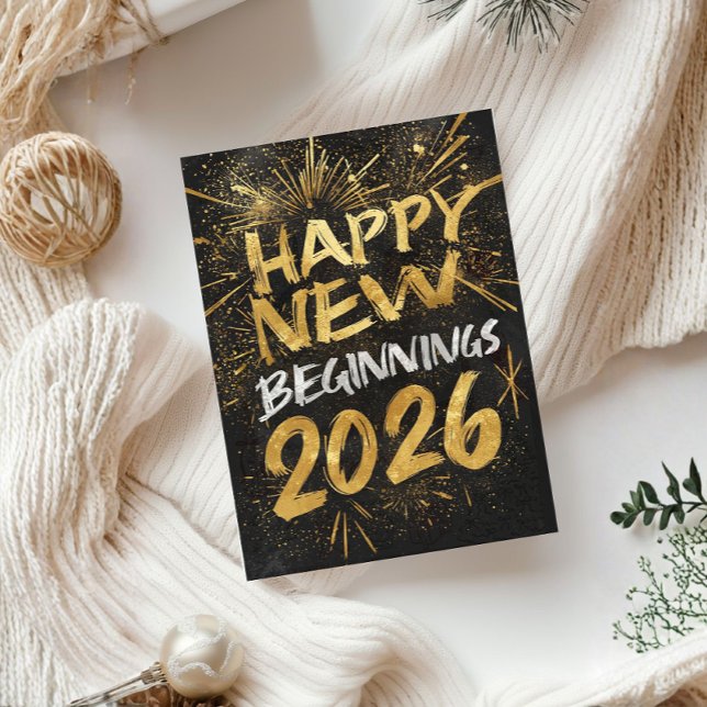 Happy new beginnings 2026 card (Creator Uploaded)