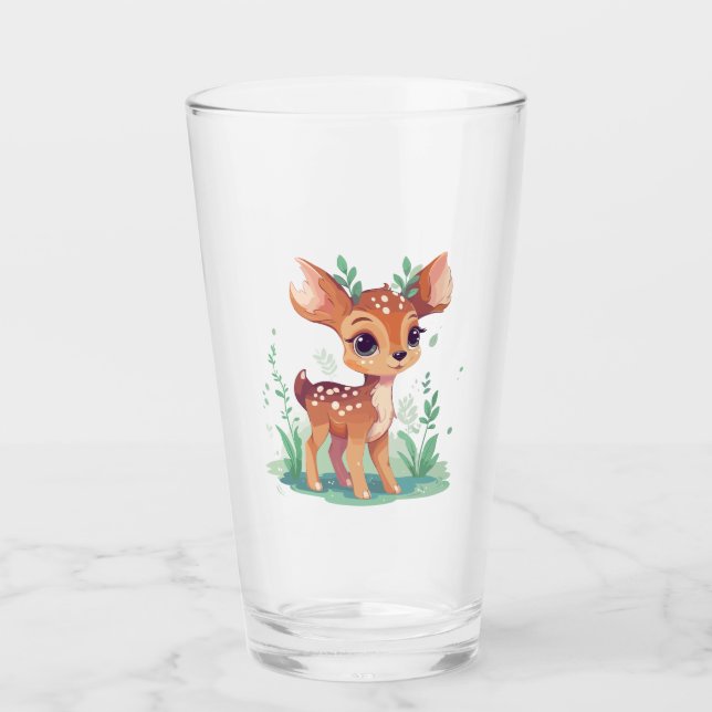 Happy new Deer Glass (Front)
