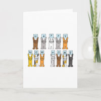 Happy New Home Cute Cartoon Cats