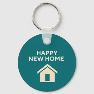 Happy New Home x Teal  Key Ring