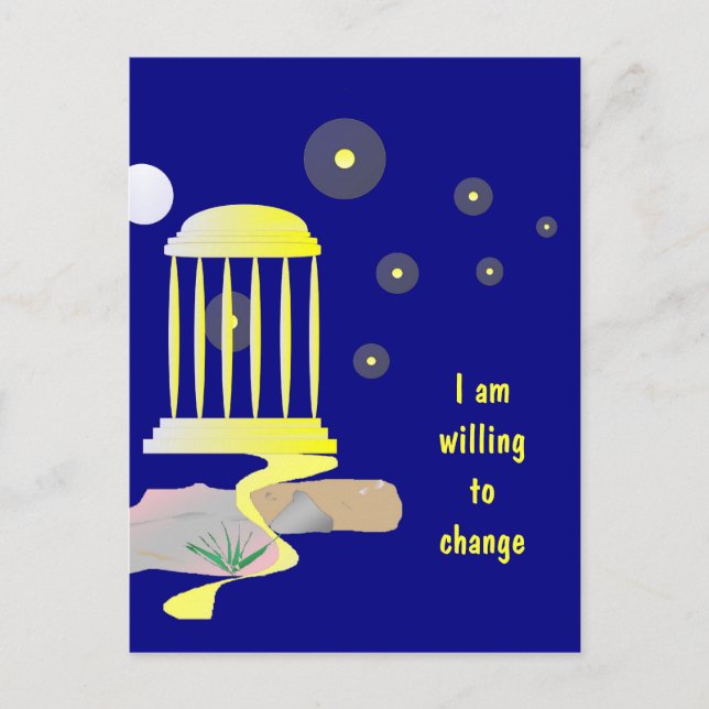 Happy New Journey Affirmation Postcard (Front)