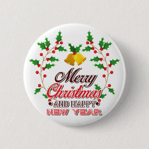 Happy New Near 6 Cm Round Badge