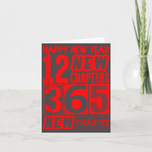 Happy New Year 12 New Chapters 365 New Chances, Fu Card