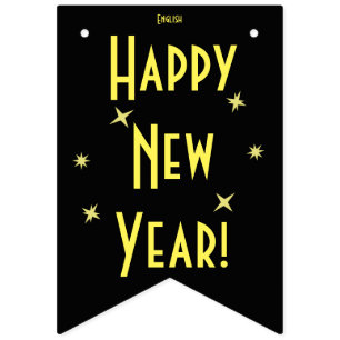 Happy New Year 16 Languages   Add your language Bunting