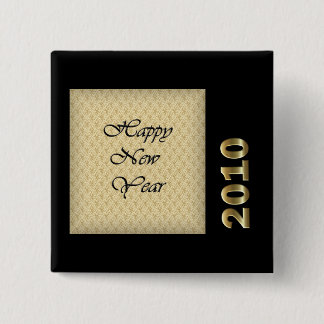 Happy New Year 2010 15 Cm Square Badge