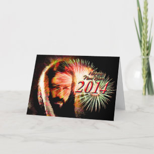 Happy New Year 2014 Love Jesus Greeting Card