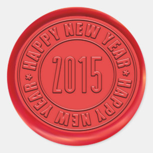 Happy New Year 2015 Red Wax Seal