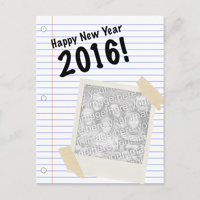 Happy New Year 2016 Holiday Postcard (Front)
