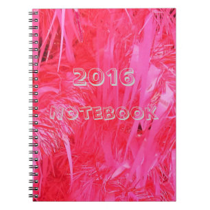 Happy New Year 2016 Notebook Shiny Pink Glitter