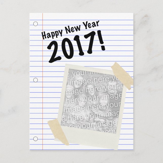 Happy New Year 2017 Holiday Postcard (Front)