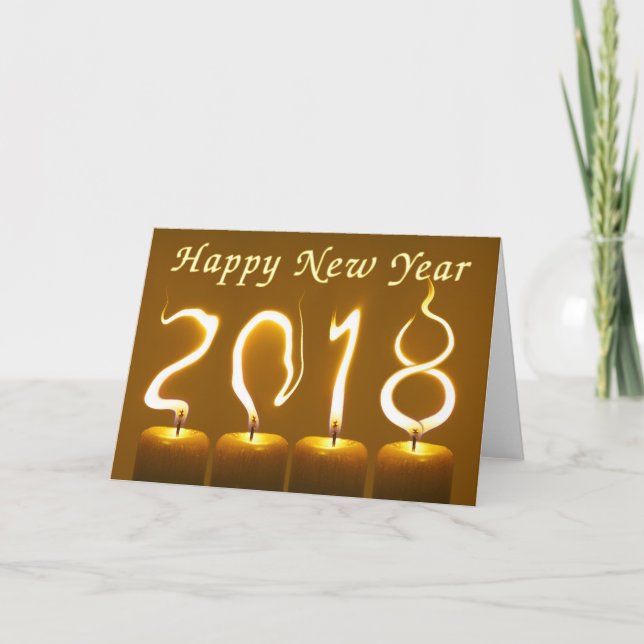 Happy New Year 2018 Greeting Card (Front)