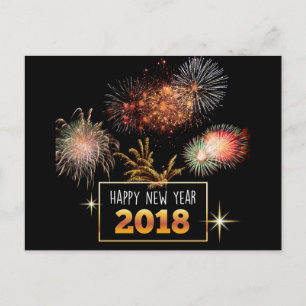Happy New Year 2018 Holiday Postcard