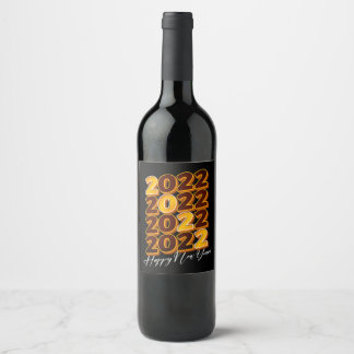 Happy New Year 2020 Celebration Party Design Wine Label