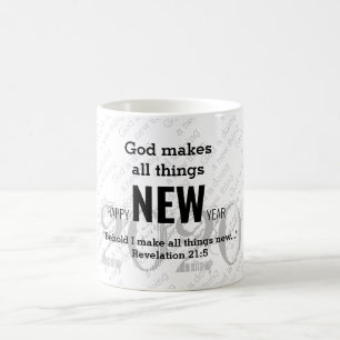 HAPPY NEW YEAR 2020 Customised Scripture WHITE Coffee Mug