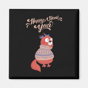 Happy New Year 2020 Squirrel Tee Christmas Squirre Magnet