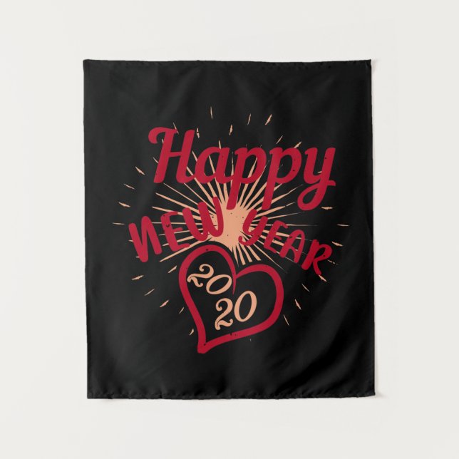 Happy New Year 2020 Tapestry (Front)