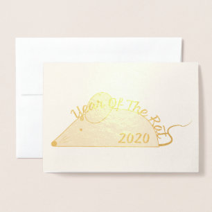 Happy New Year 2020 Year of the Rat Foil Card