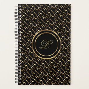 Happy New Year 2021 Black and Gold Look Elegant Planner