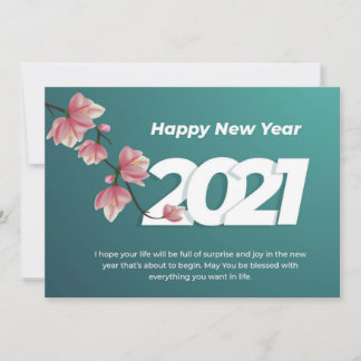 Happy New Year 2021 Celebrate Wishes Card