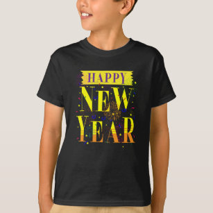 Happy New Year Retro Design T-Shirts 