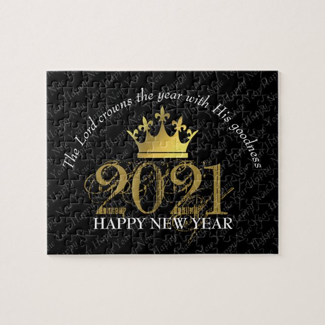 HAPPY NEW YEAR | 2021 | The Lord Crowns The Year Jigsaw Puzzle (Horizontal)