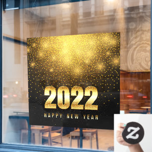 Happy New Year 2022 Gold Black Business Shop