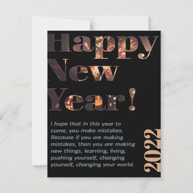 Happy New Year 2022 Holiday Card (Front)