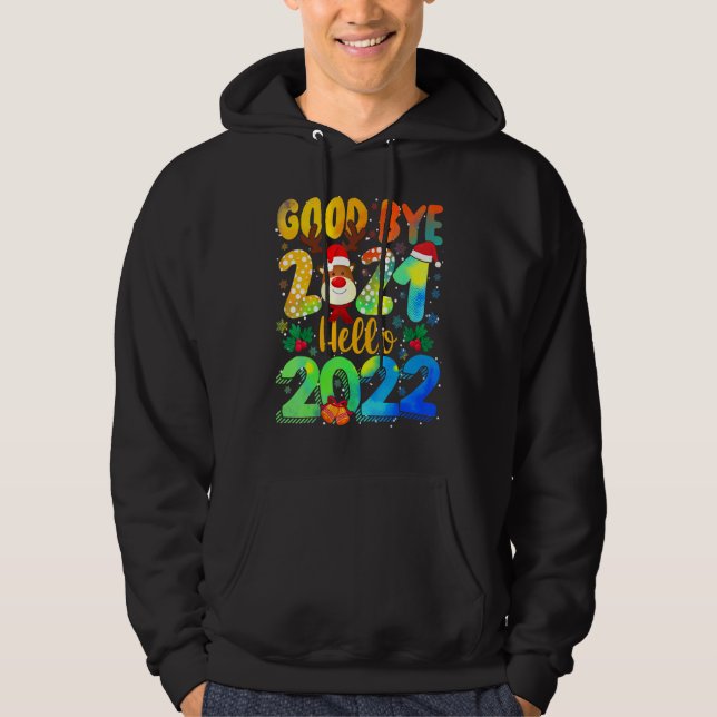 Happy New Year 2022 New Years Eve Goodbye 2021 Paj Hoodie (Front)