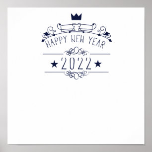 happy new year 2022 poster