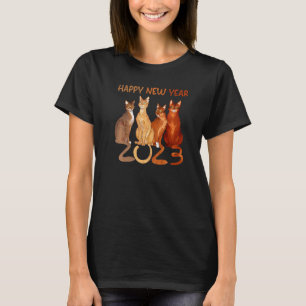Happy New Year 2023 Cat New Years Eve NYE Party Me T-Shirt