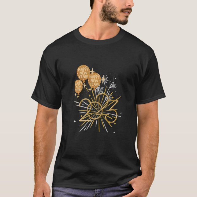 Happy New Year 2023 Celebration New Year Eve Party T-Shirt (Front)