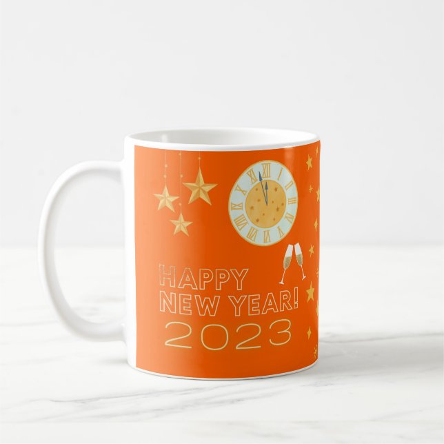 happy new year 2023 coffee mug (Left)