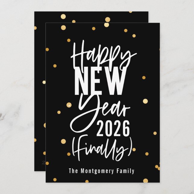 Happy New Year 2023 Finally Holiday Card (Front/Back)