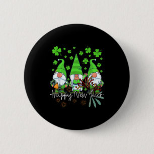 Happy New Year 2023 Gnomes Irish Patrick Day Famil 6 Cm Round Badge