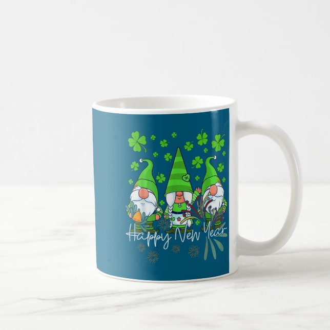 Happy New Year 2023 Gnomes Irish Patrick Day Famil Coffee Mug (Right)