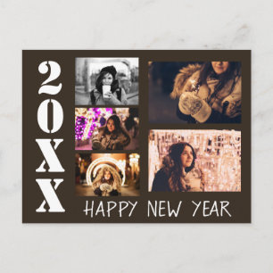Happy New Year 2023 Greetings 5 Photo Collage Postcard