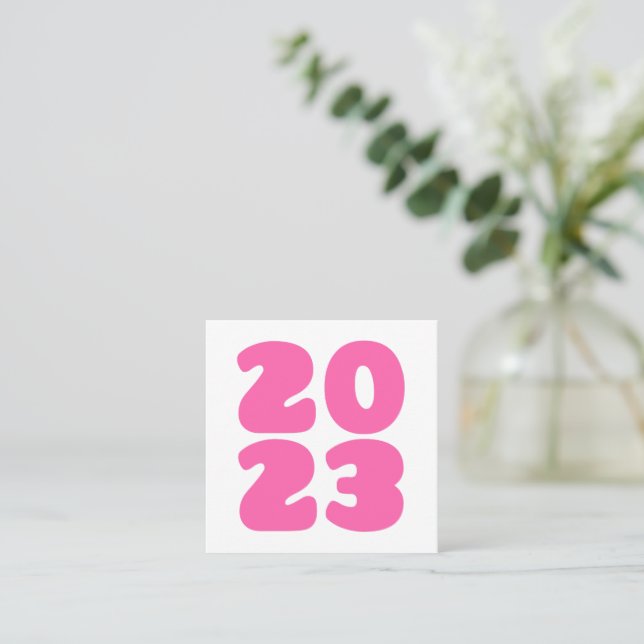 Happy New Year 2023 - New Year 2023   Square Business Card (Standing Front)
