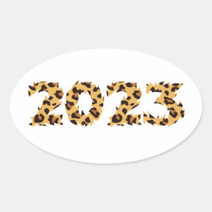 Happy New Year 2023 Oval Sticker