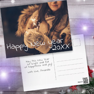 Happy New Year 2023 Script Full Photo Postcard