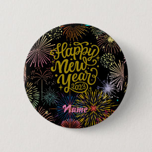 Happy New Year 2023 Thunder_Cove 6 Cm Round Badge
