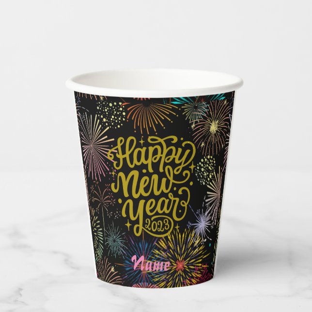 Happy New Year 2023 Thunder_Cove Paper Cups (Front)